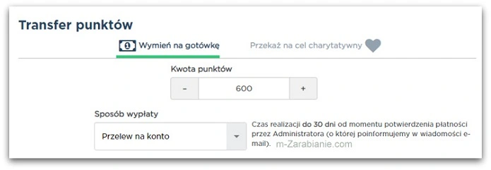 Zarobione pieniądze wypłacisz przelewem bankowym — od 20 zł.
